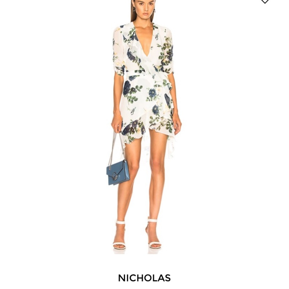 NICHOLAS Floral Wrap Dress. Minidress. Size 14.